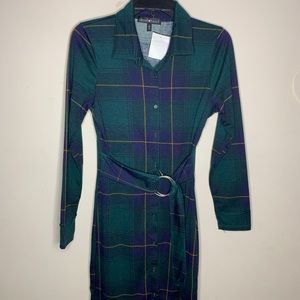 Derek Heart green plaid dress